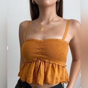 Aritzia Wilfred Dareau Camisole in Cairo gold, size XS, NWOT
